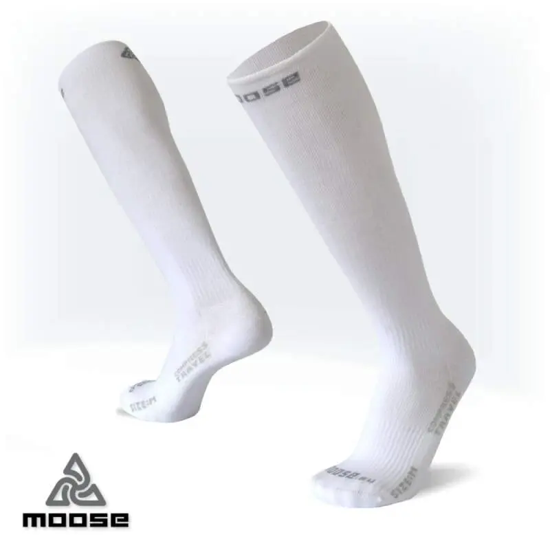 COMPRESS TRAVEL kompresní podkolenky Moose bílá 3XL 1 pár