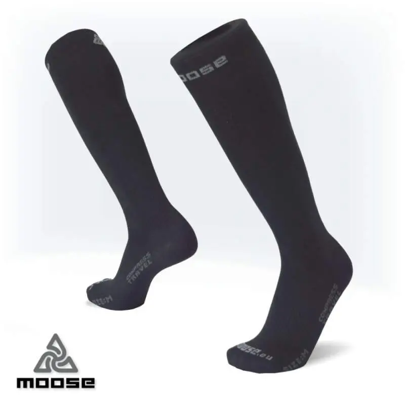 COMPRESS TRAVEL kompresní podkolenky Moose černá 3XL 1 pár