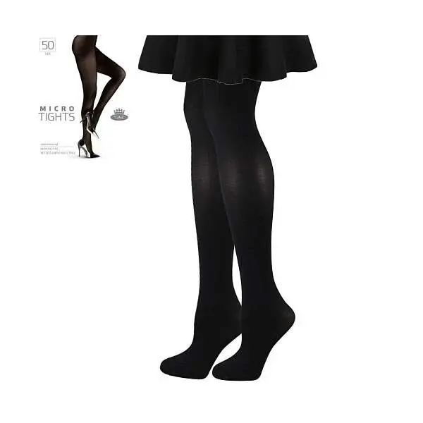 MICRO tights 50 DEN mikrovláknové jemné punčochové kalhoty Lady B černá