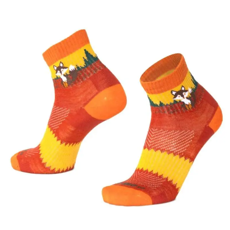 ORLIK FOX kotníkové merino ponožky s liškou Moose oranžová XXL