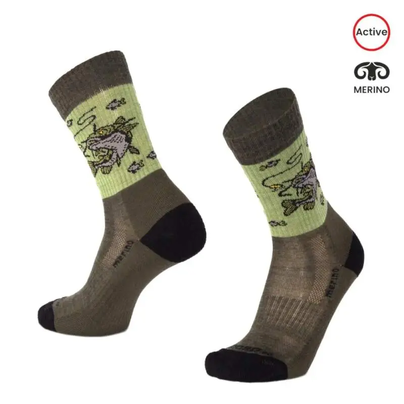 TATRAN CATFISH rybářské merino ponožky Moose zelená XL