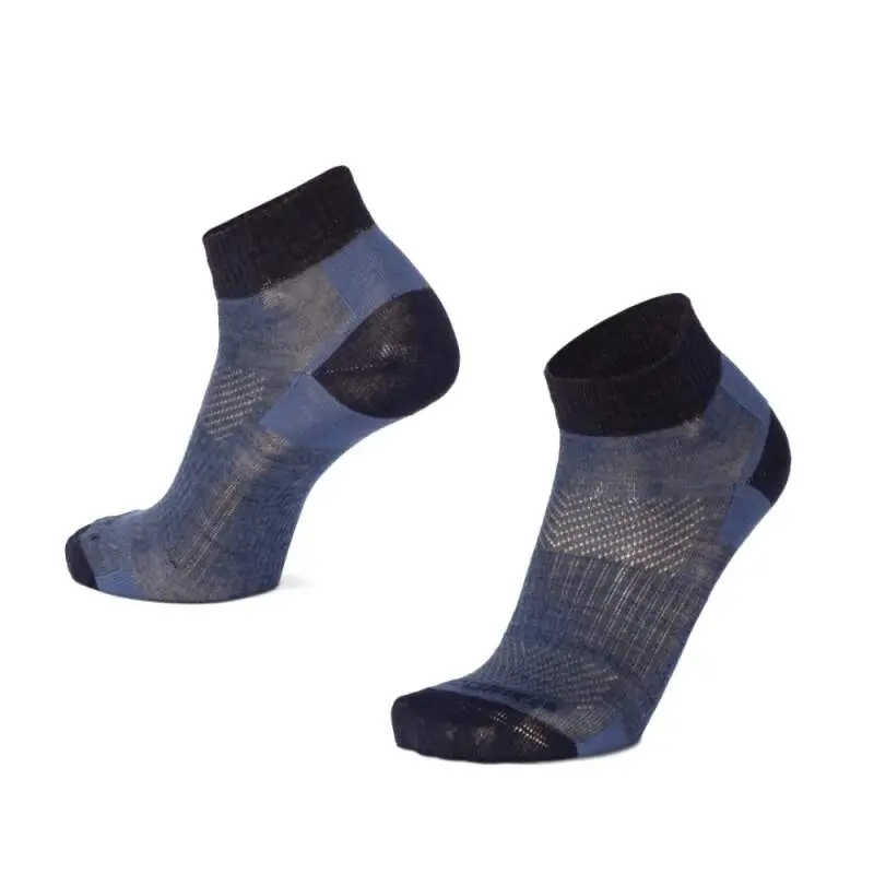 LUZY UNI nízké jednobarevné merino ponožky Moose riflová 1 pár XXXL
