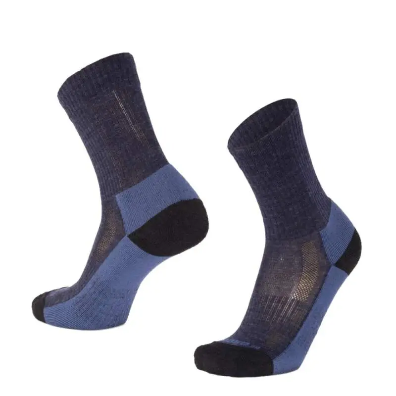 TATRAN BLOCK vysoké jednobarevné merino ponožky Moose modrá 1 pár XL