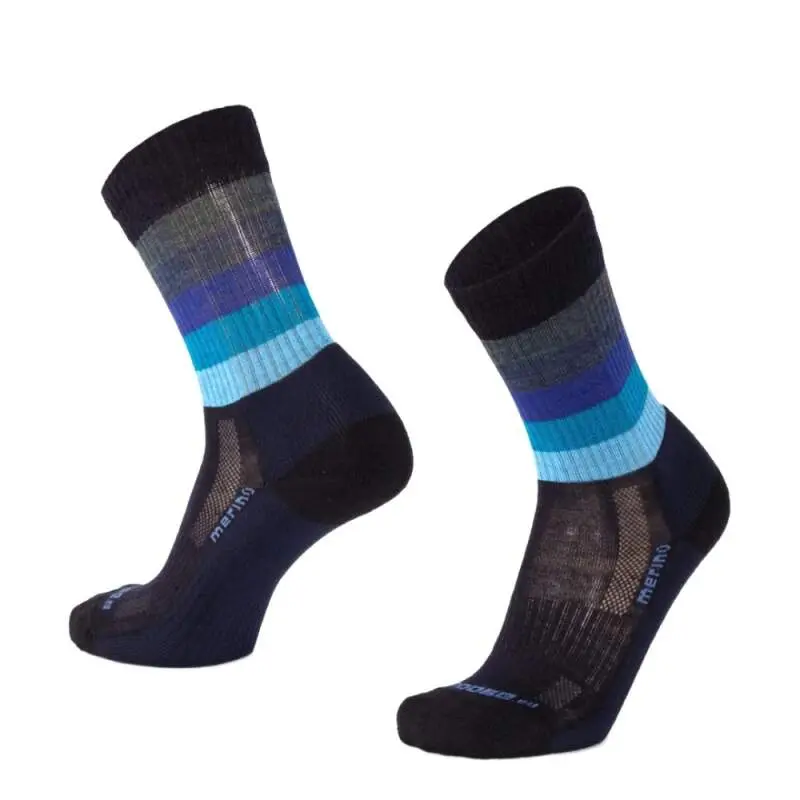 TATRAN STRIPE vysoké pruhované merino ponožky Moose modrá 1 pár XL