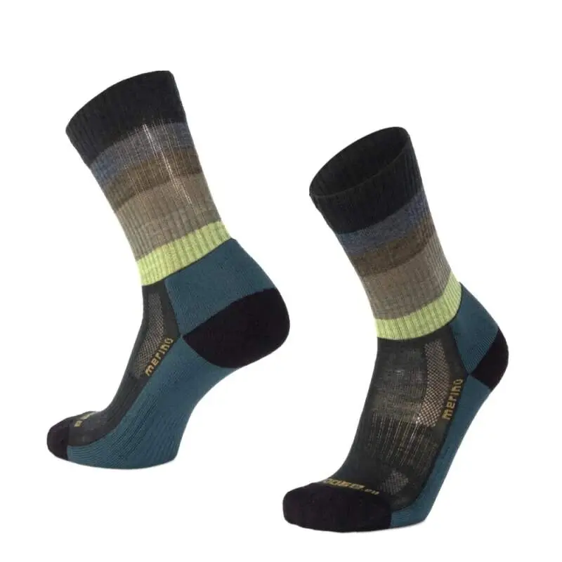 TATRAN STRIPE vysoké pruhované merino ponožky Moose zelená 1 pár S