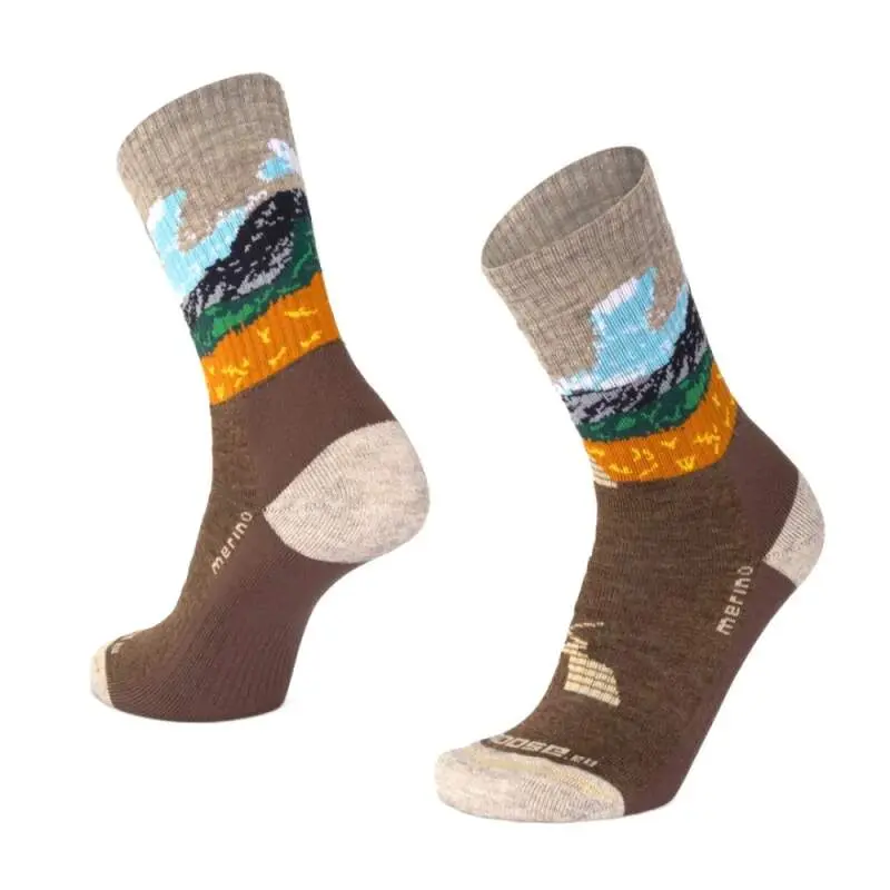 ALP TUNDRA merino ponožky Moose 1 pár M Hnědá