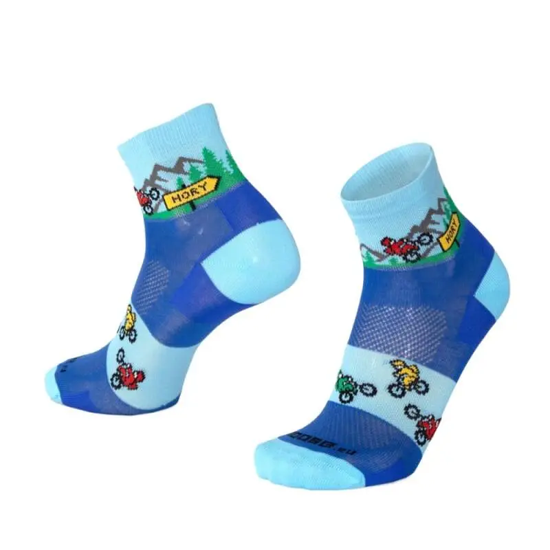 SMILE5 MAPA veselé sportovní ponožky Moose 1 pár XXL Modrá