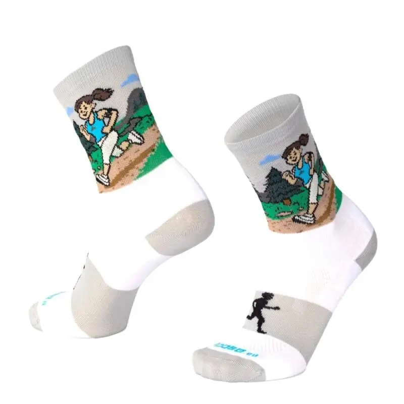 SMILE15 TEMPO veselé sportovní ponožky Moose S Bílá 1 pár