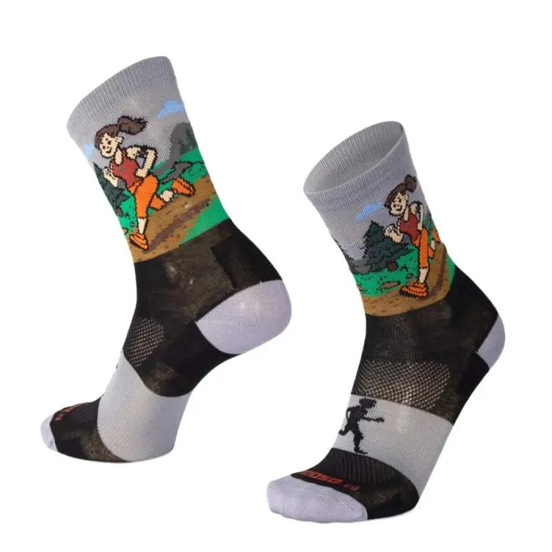 SMILE15 TEMPO veselé sportovní ponožky Moose L Černá 1 pár