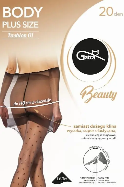 Gatta punčochové kalhoty Body plus Fashion 01 20DEN - černá, M