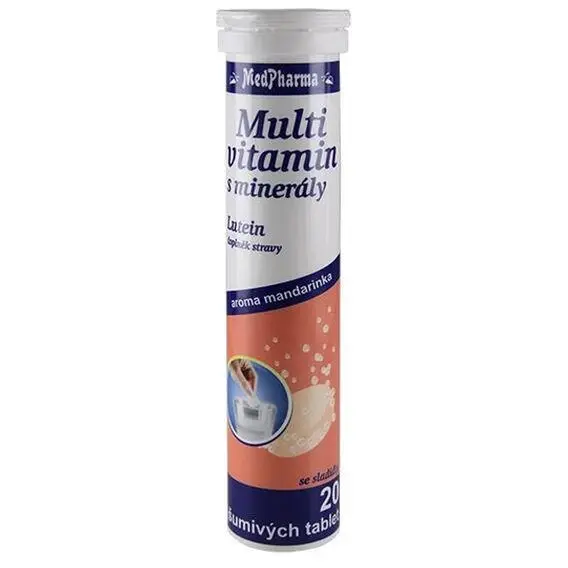 MedPharma Multivitamín s minerály + lutein, 20 šumivých tablet