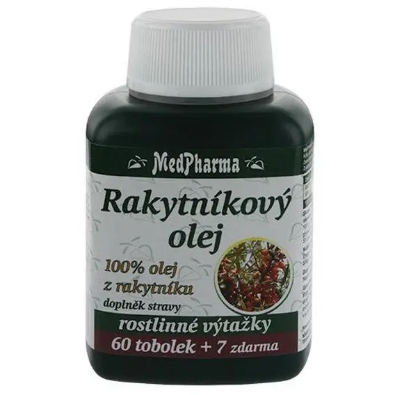 MedPharma Rakytníkový olej, 100% olej z rakytníku, 67 tobolek