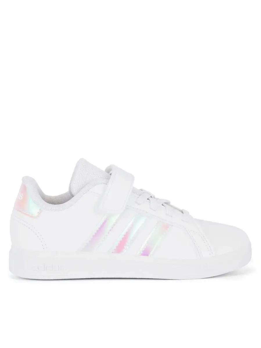 Adidas Grand Court 2.0 K cloud white/iridescent/cloud white dívčí rekreační obuv