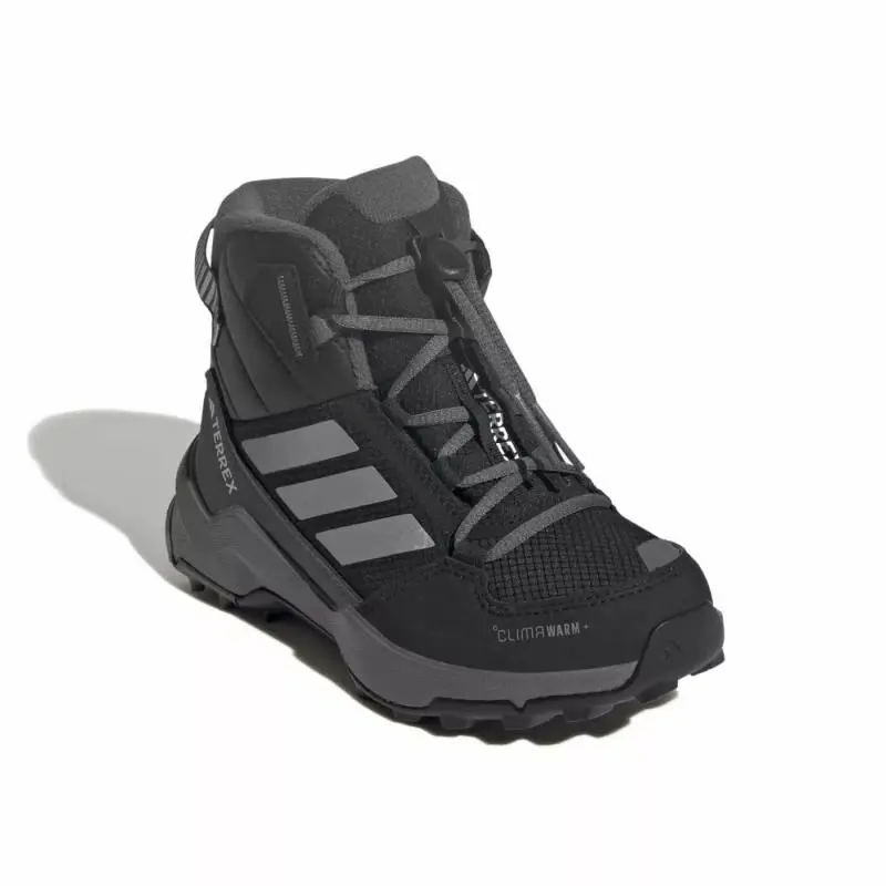 Adidas Terrex AX4R CW+ Jr core black/matte silver/grey six juniorské kotníkové zimní boty