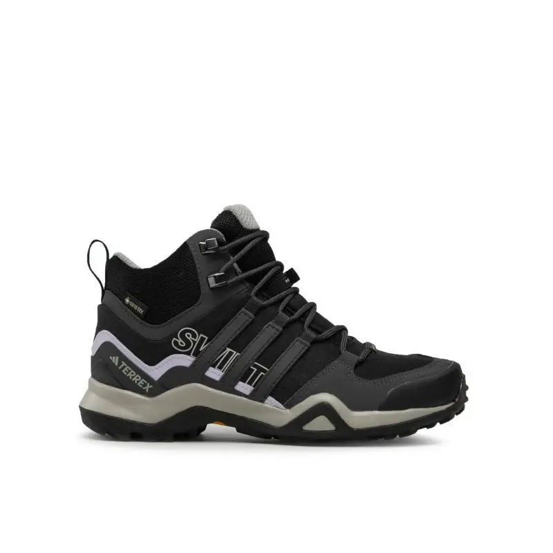 Adidas Terrex Swift R2 Mid GTX Ws core black/solid grey/purple tint dámská kotníková turistická obuv