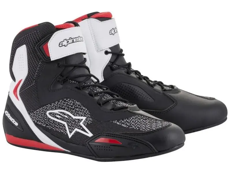 Alpinestars Faster 3 Rideknit černo-bílo-červené pánské motoboty