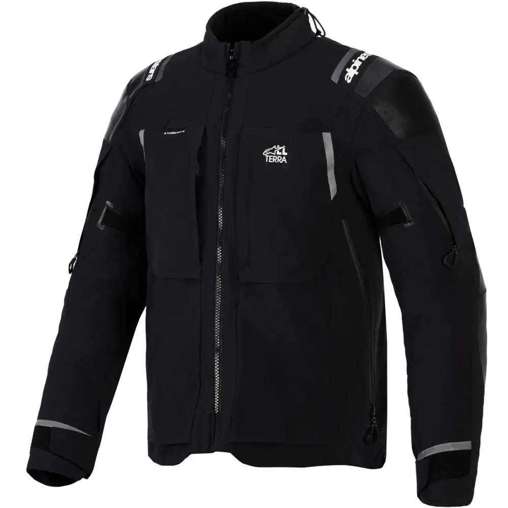 Alpinestars Andes PRO Drystar XF černo-tmavě šedá pánská motocyklová bunda