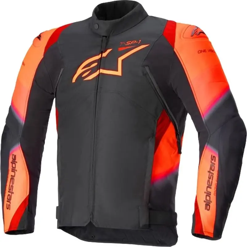 Alpinestars T-SPS 1 Waterproof černo-fluo červená bunda na motorku