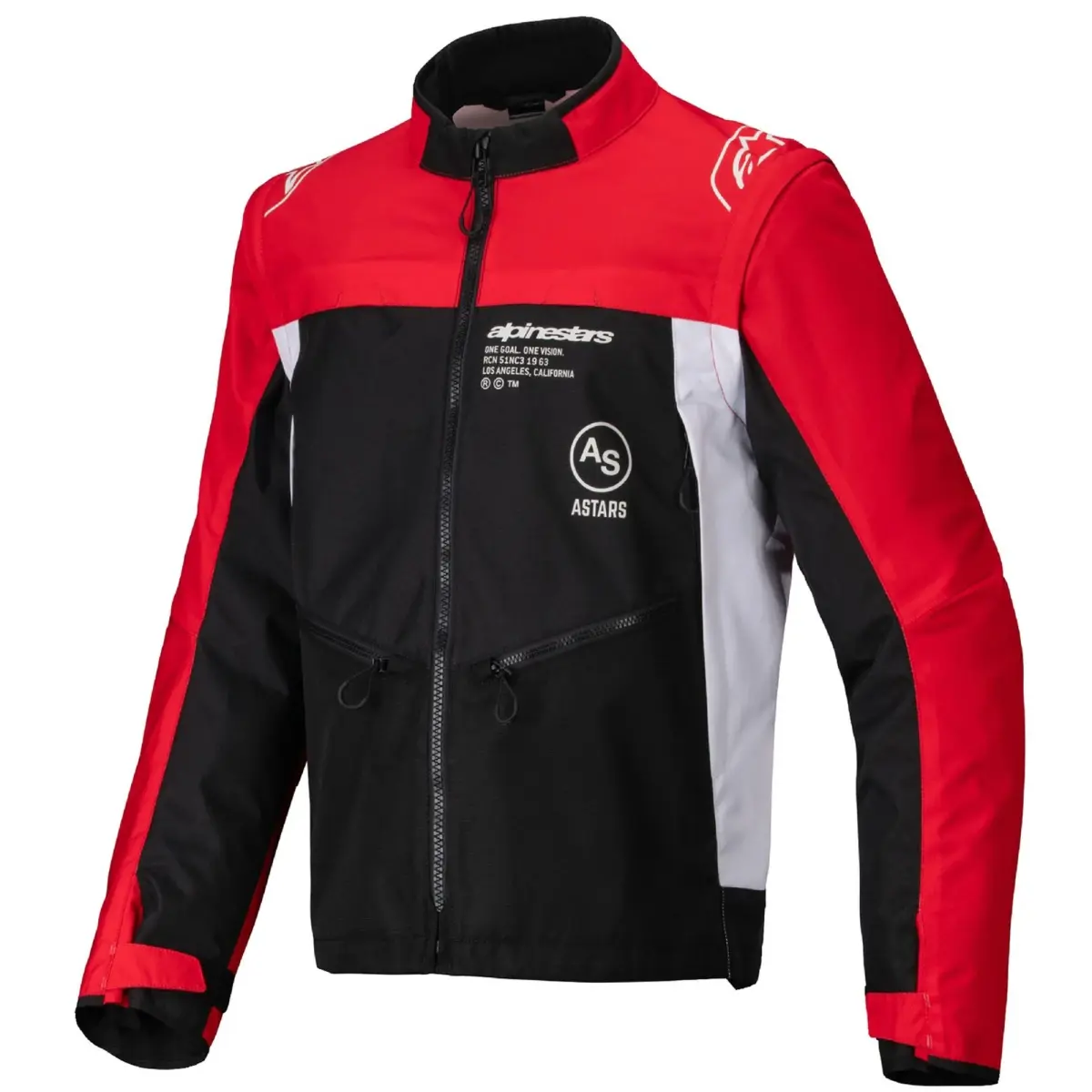 Alpinestars PRO-Dura černo-červeno-bílá pánská motocyklová bunda