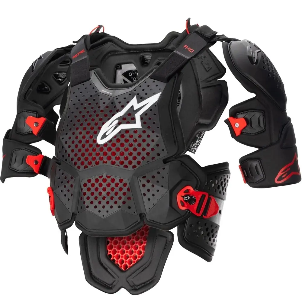 Alpinestars A-10 2 černo-antracitovo-červený chránič těla