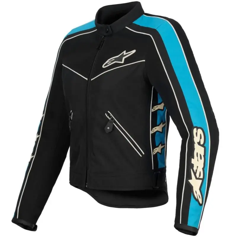 Alpinestars STELLA T-DYNO AIR černo-světle modro-béžová dámská bunda na motorku