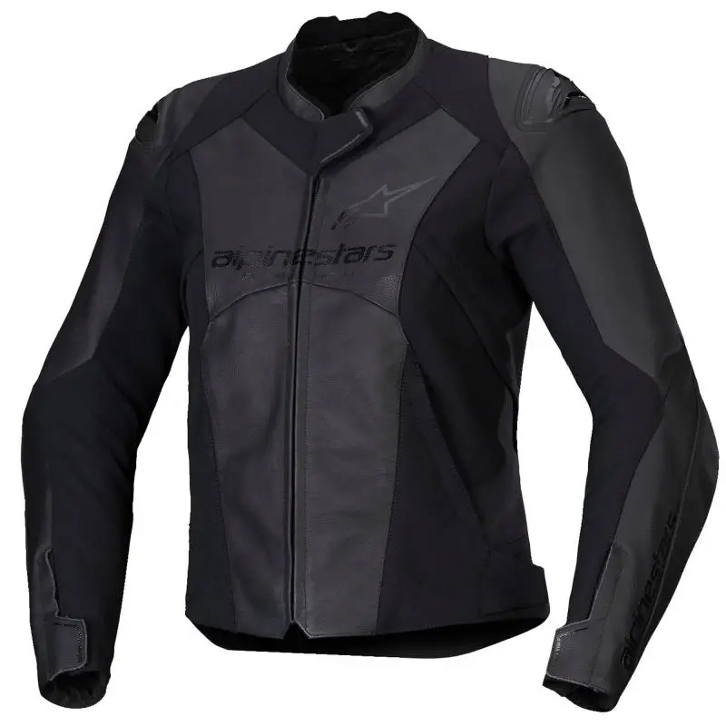 Alpinestars Stella Faster 3 černo-černá dámská kožená bunda na motorku