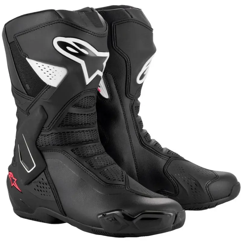 Alpinestars Stella SMX-6 3 černo-bílo-růžové dámské boty na motorku