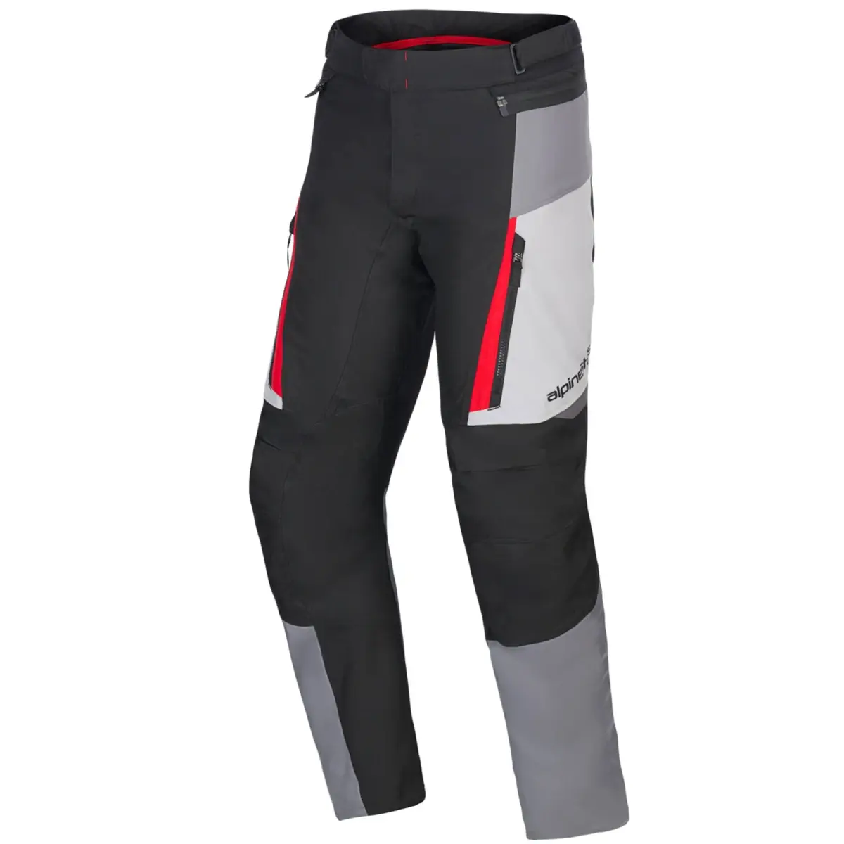 Alpinestars ST-1 Waterproof Honda kolekce šedo-tmavě šedo-černo-červené pánské motocyklové kalhoty