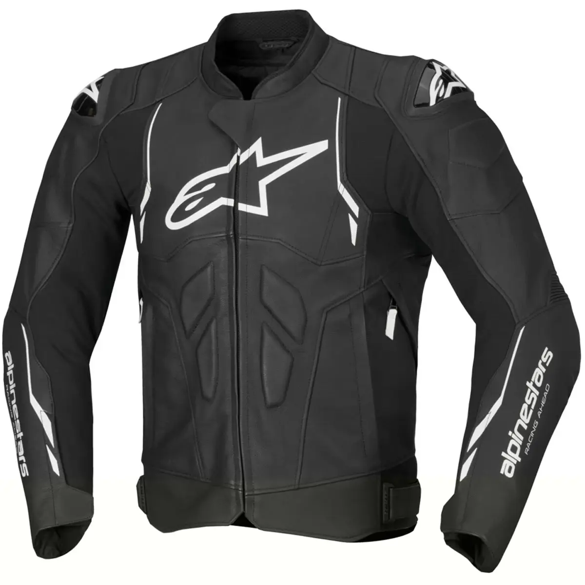Alpinestars Dusk černo-bílá kožená bunda na motorku