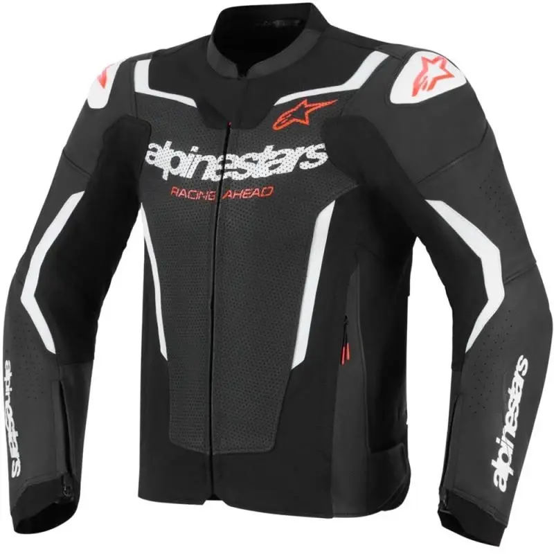 Alpinestars GP Force V2 Airflow černo-bílá kožená bunda na motorku