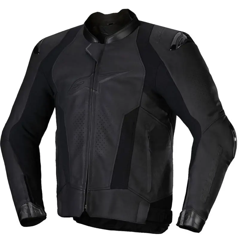 Alpinestars Missile 3 černo-černá kožená bunda na motorku