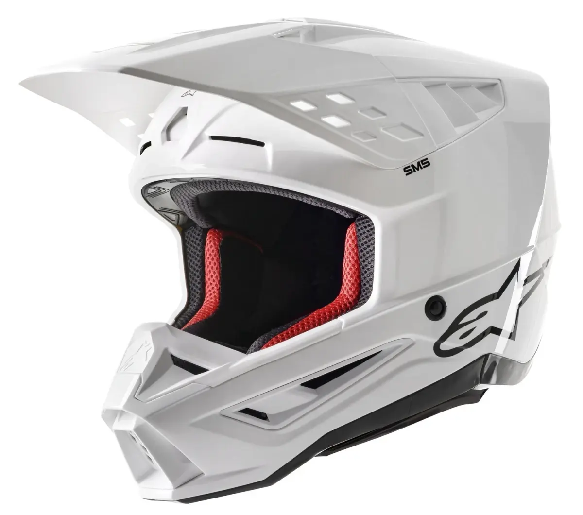 Alpinestars S-M5 Solid bílá motokrosová helma