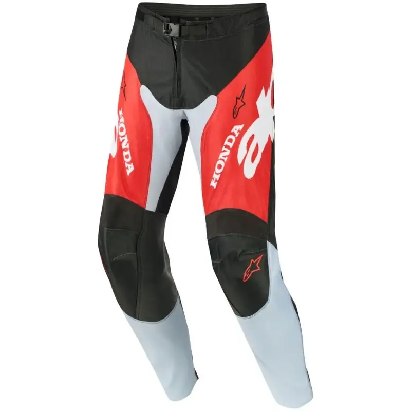 Alpinestars Racer Veil Honda černo-šedo-červeno-žluté motokrosové kalhoty