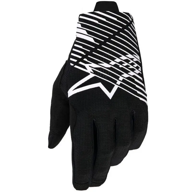 Alpinestars Radar Pro černo-bílé motokrosové rukavice na motorku