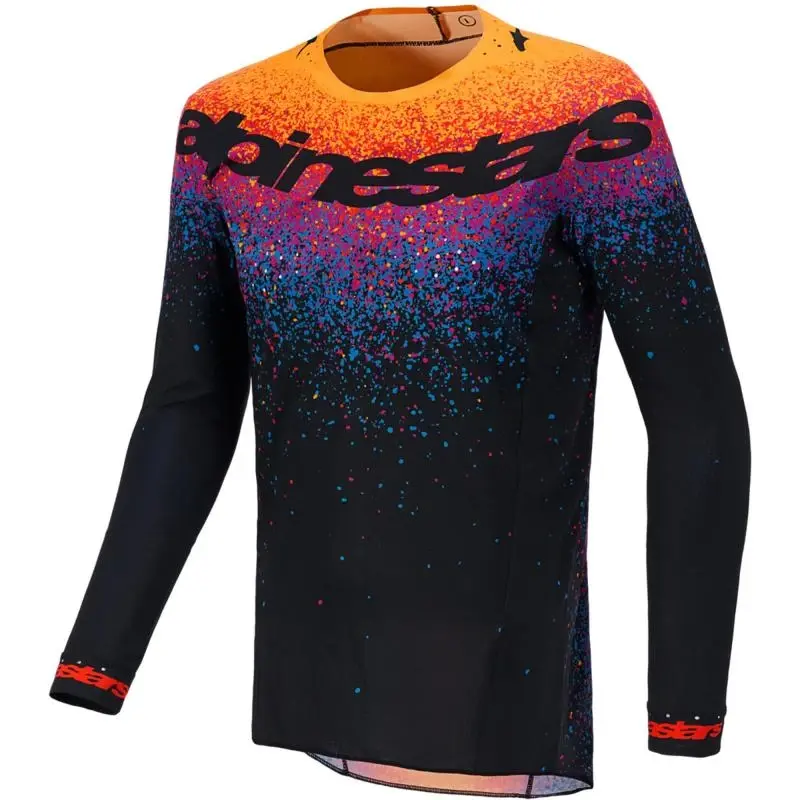 Alpinestars Supertech Black Hole limitovaná edice černo-barevný motokrosový dres