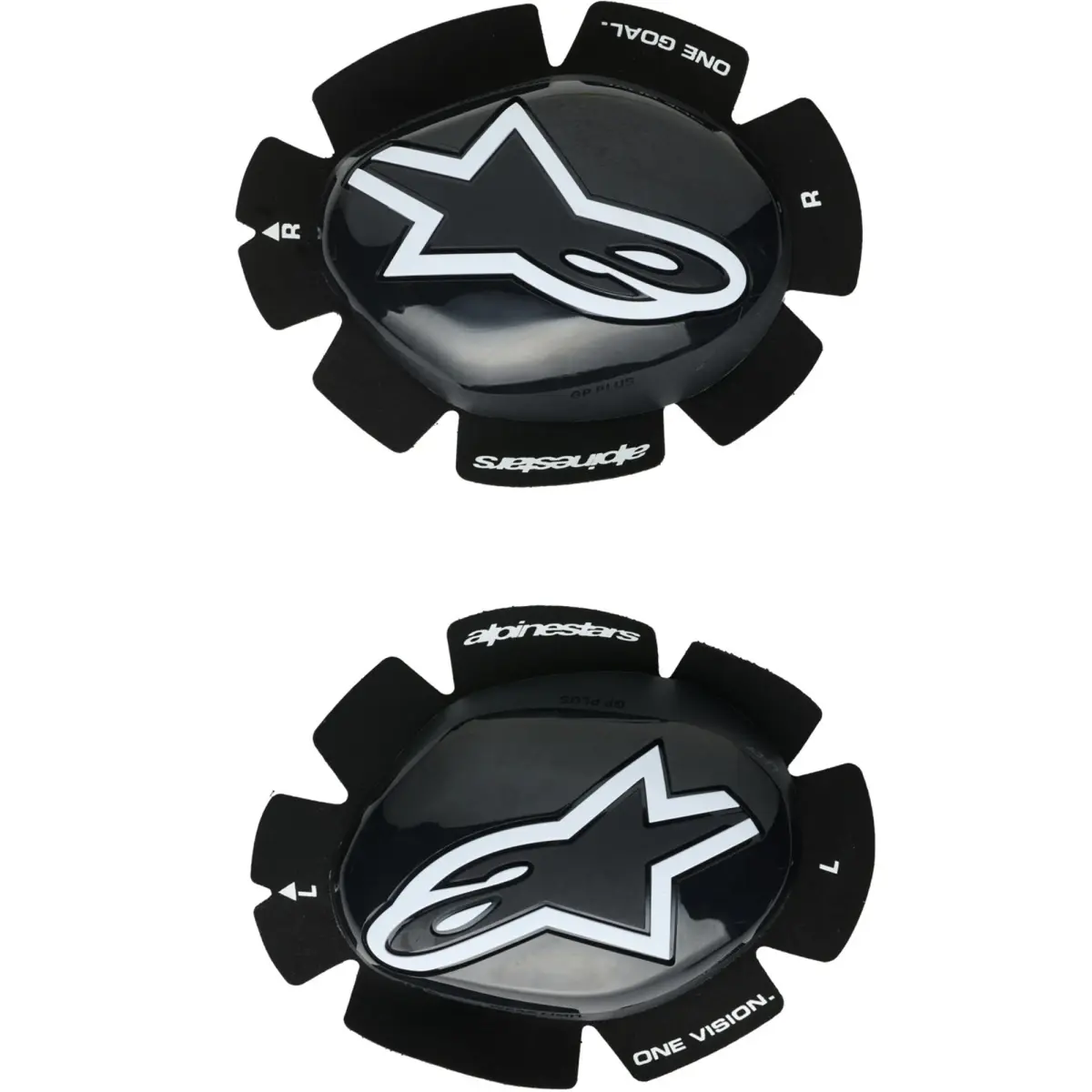 Alpinestars GP Plus černo-bílé kolenní slidery na motorku, 2 ks