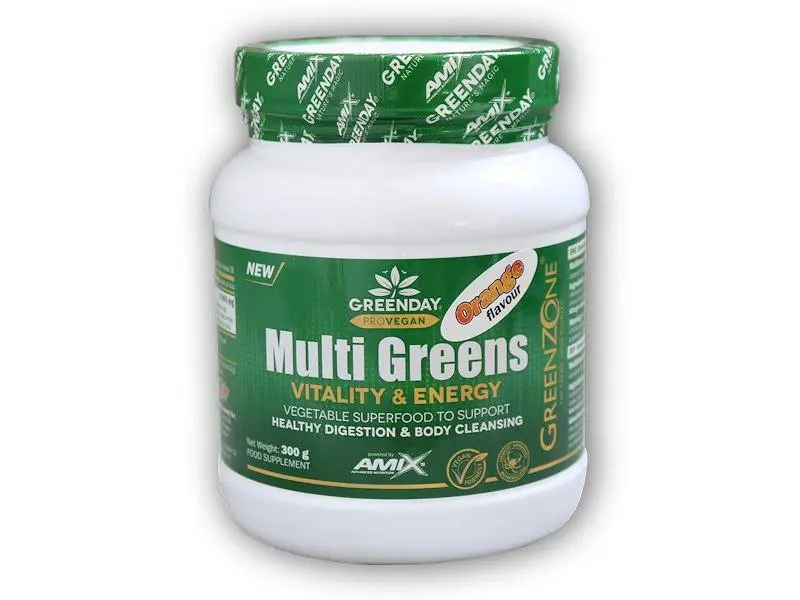AMIX ProVegan MultiGreens Vitality & Energy, Orange, 300g