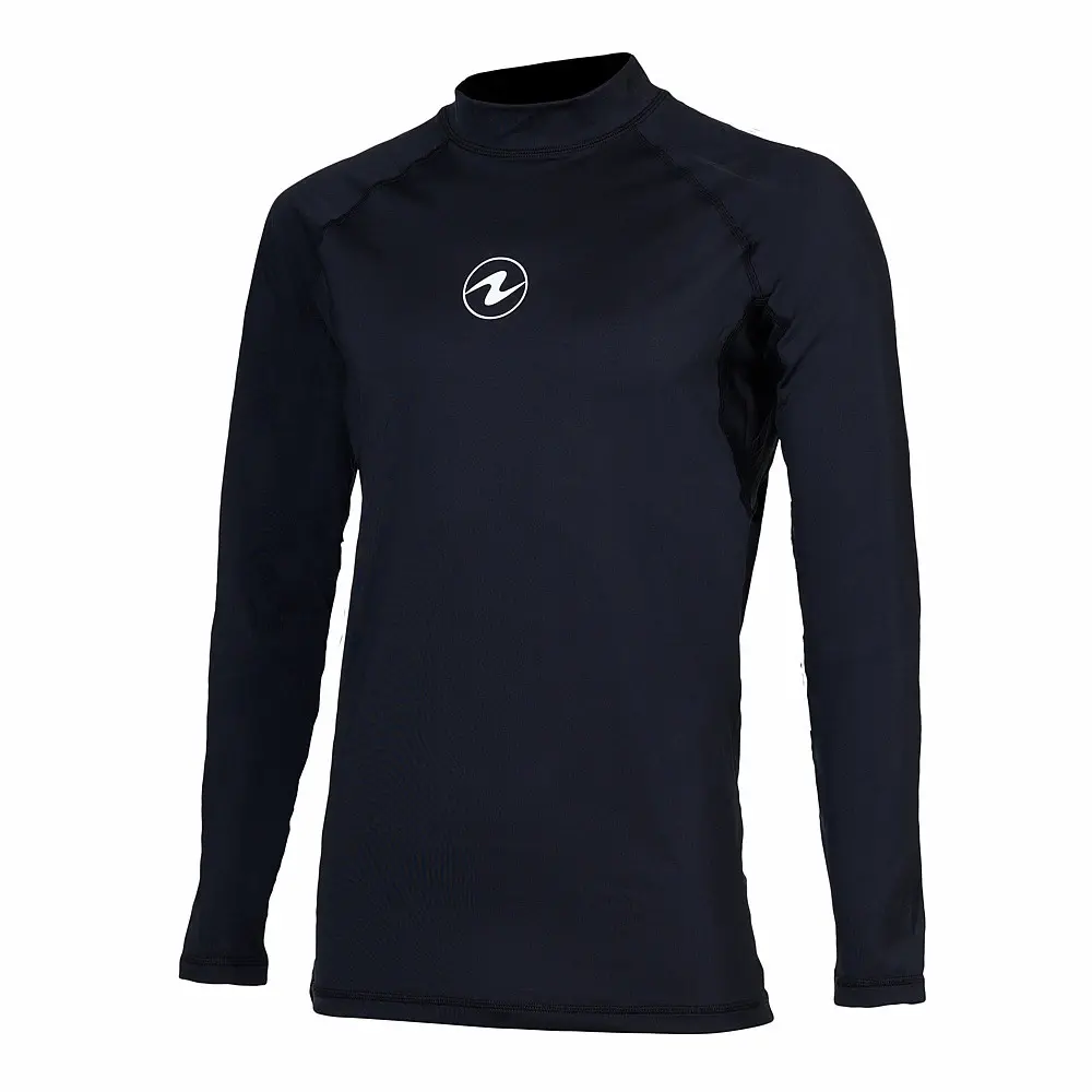 Aqualung Pánské lycrové triko Aqua Lung SLIM FIT černá, dlouhý rukáv