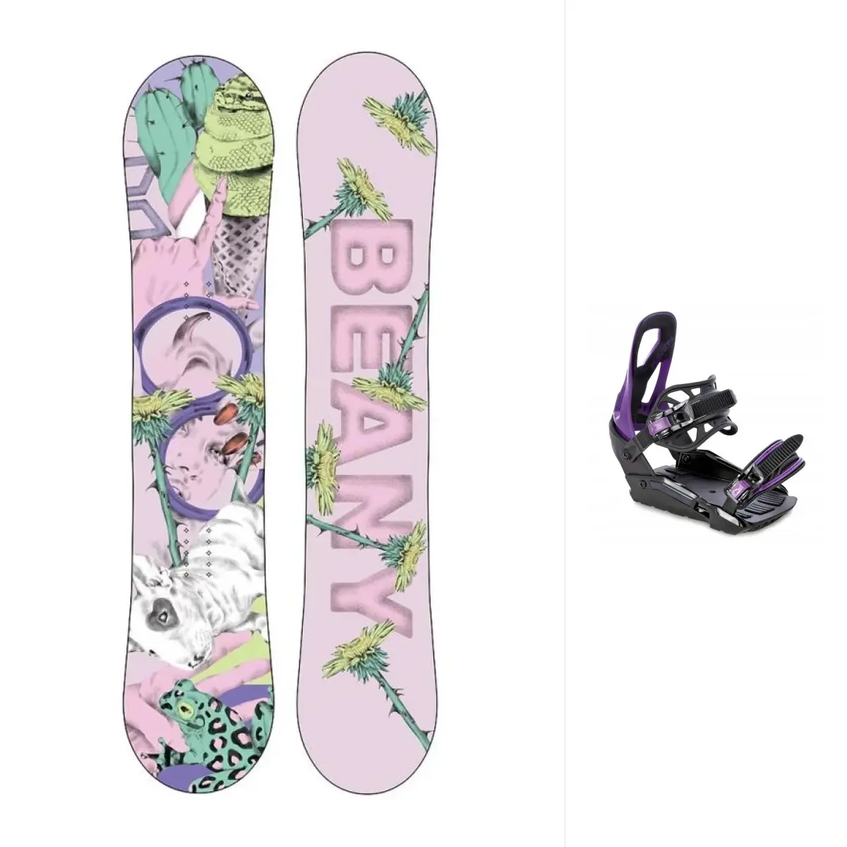 Beany LOVE dívčí snowboard + Raven S230 Black/violet vázání
