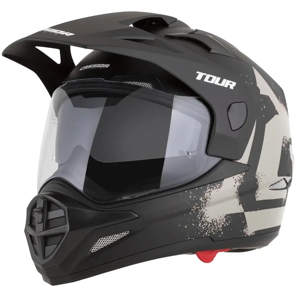 CASSIDA Tour 2.0 Crew matná černo-písková enduro helma na motorku