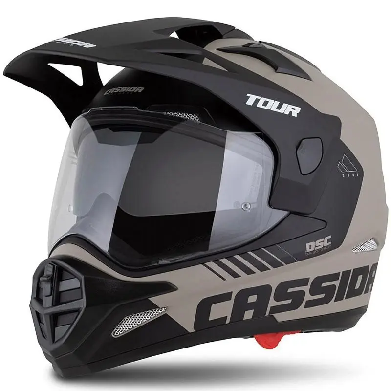 CASSIDA Tour 2.0 Dual matná pískovo-černá enduro přilba na motorku