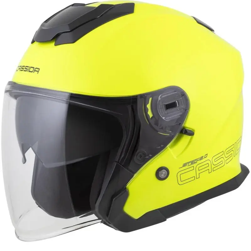 CASSIDA Jet Tech 2.0 RoTo fluo žluto-černo-šedá otevřená helma na motorku