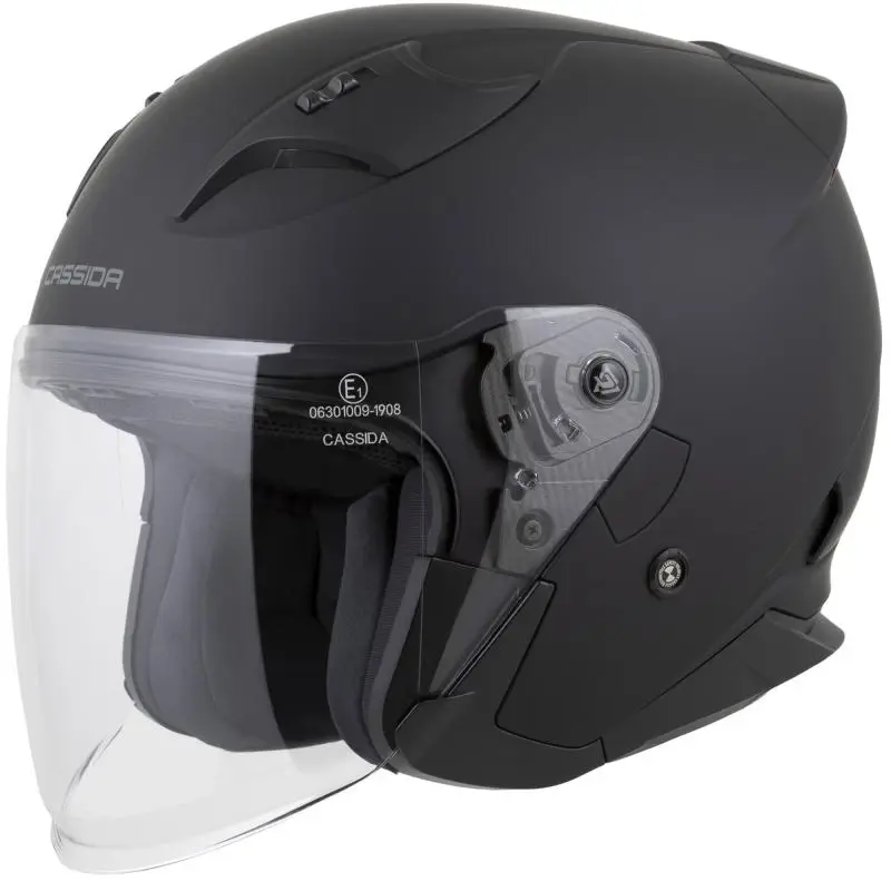 CASSIDA Reflex 2.0 Solid matná černo-tmavě šedá otevřená helma na motorku