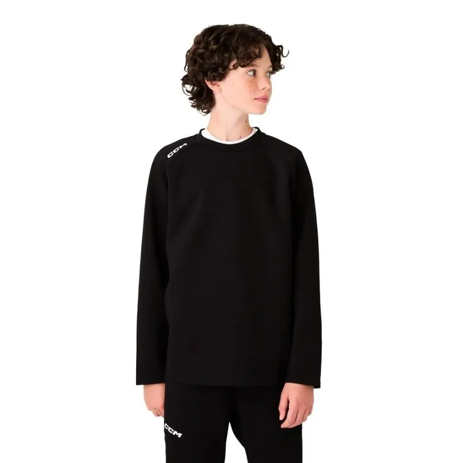 CCM Mikina Team Locker Room Crew Neck YTH