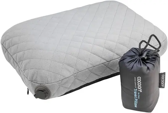 Cocoon Air-Core smoke grey/charcoal nafukovací cestovní polštář