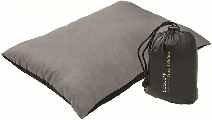 Cocoon Travel Pillow L šedo-černý cestovní polštář z mikrovlákna