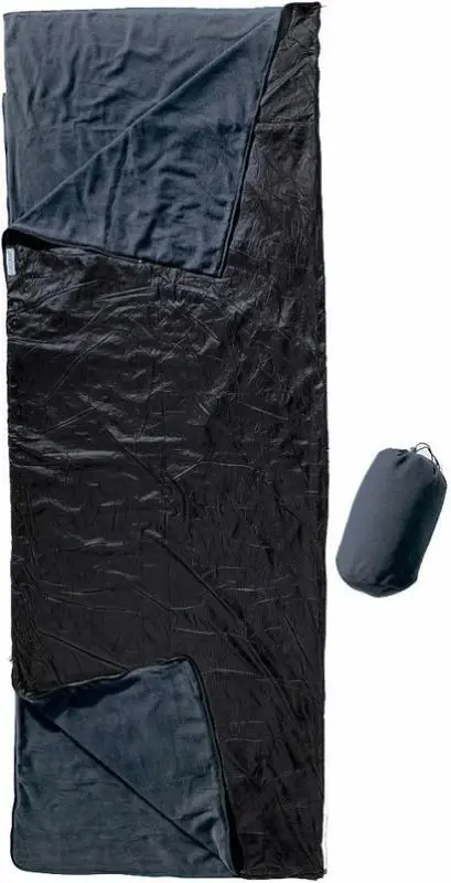 Cocoon černý/břidlicově modrý mikroflísový spací pytel