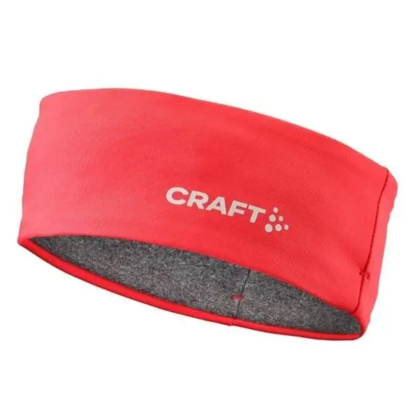 Sportovní čelenka CRAFT ADV Windblock Fleece - červená Velikost: