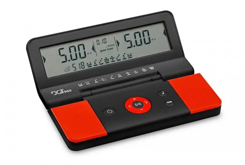 DGT Travel Timer 960 černé digitální šachové hodiny v cestovním provedení