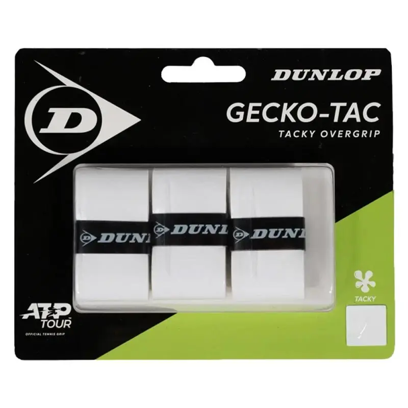 Tenis omotávka DUNLOP GECKO-TACK OverGrip 0,5 mm bílá